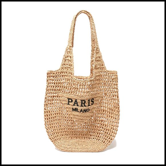 Handbags - Large Woven Straw Tote Bag Handwoven Summer Beach Hobo Handbag Casual